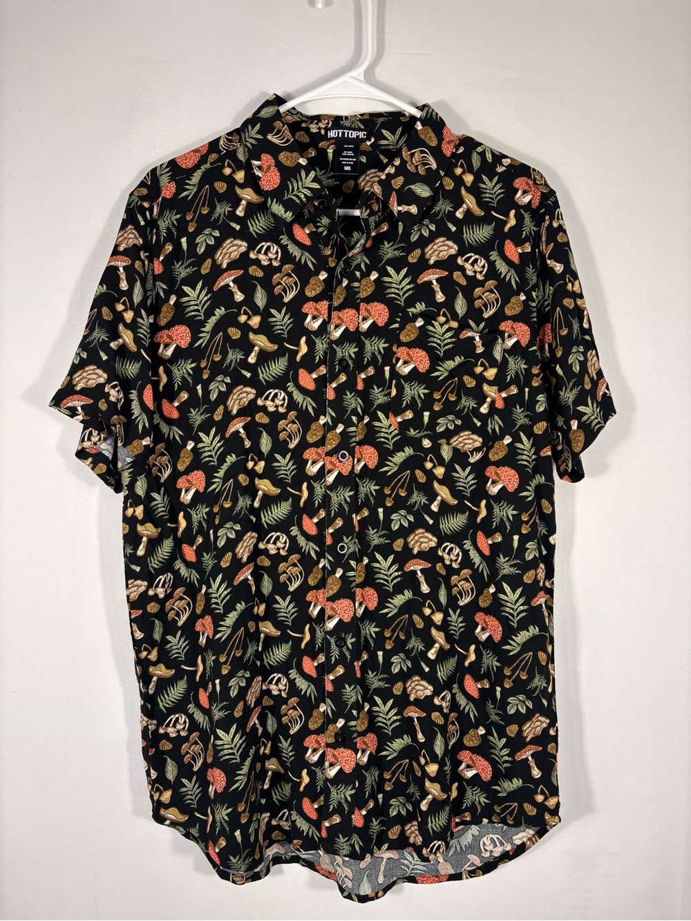Hot Topic Mushroom Woodland Print Button Front Shirt Cottagecore Medium